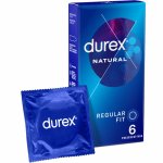 Durex Natural Classic 6 szt. prezerwatywy anatomiczne, naturalny lateks, 56 mm