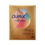 Durex RealFeel 24 szt. prezerwatywy bez lateksu, naturalny kontakt, 56 mm