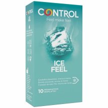 Control Ice Feel 10 szt. prezerwatywy chłodzące miętowe, zielone, nawilżane, 53 mm