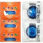 Pasante Blueberry 144 szt. prezerwatywy smakowe jagodowe, niebieskie, lateksowe