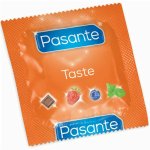 Pasante Blueberry 144 szt. prezerwatywy smakowe jagodowe, niebieskie, lateksowe