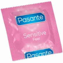 Pasante Sensitive Feel 144 szt. ultra-cienkie prezerwatywy lateksowe, gładka powierzchnia