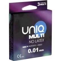 Uniq Multi 3 szt. bezlateksowe prezerwatywy ultracienkie, uniwersalny kształt