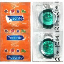 Pasante Mint 144 sztuki prezerwatywy miętowe, gładkie, zielone, lateksowe 53 mm
