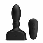 Mr Play czarny model nadmuchiwany z pilotem – 12 trybów wibracji, ładowanie USB, wodoodporny