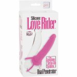 CalExotics Double Penetrator Pink – model silikonowy z uprzężą, anatomiczny kształt, 14 cm
