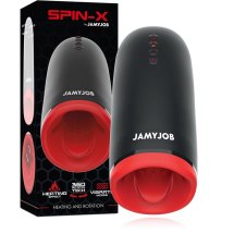 Jamyjob Spin-X – maszyna intymna rotacyjno-grzewcza, silikon medyczny, ładowalna