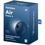 Satisfyer Air Power 4 niebieski stymulator, 12 trybów wibracji, 11 fal ciśnienia, IPX7