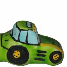 Condomerie Artystyczny model prezerwatywy XL Traktor Zielony ręcznie malowany, dekoracyjny