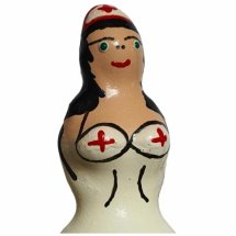CONDOMERIE Nurse Black – Ręcznie Malowana Prezerwatywa Artystyczna, Czarny Motyw