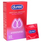 Durex Gefuhlsecht Extra Feucht 10 szt. anatomiczne prezerwatywy, silnie nawilżane