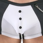 Svenjoyment Pants Waiter M – stylowe spodnie kelnerskie czarno-białe, elastyczne, z łańcuszkiem