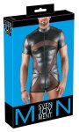 Svenjoyment Playsuit XL – czarny mat z przezroczystymi panelami, kombinezon z zamkiem 3-kierunkowym