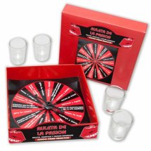 Diablo Picante Passion Roulette – gra imprezowa z ruletką i 4 kieliszkami, zestaw prezentowy