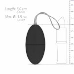 EasyToys Model RC Egg – Czarny system wibracyjny sterowany pilotem, 10 trybów pracy