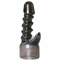 EasyToys Spiral Wand Attachment – Czarna spiralna nasadka silikonowa do masażera wand
