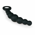 Sinner Gear Korek silikonowy z koralikami – Anatomiczny model, czarny, 14 cm