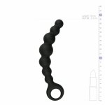 Sinner Gear Korek silikonowy z koralikami – Anatomiczny model, czarny, 14 cm