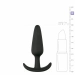 EasyToys Plug S z Silikonu Medycznego – Anatomiczny model, czarny, kompaktowy