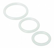 Trinity Vibes Zestaw 3 Silikonowych Pierścieni Clear, anatomiczne rozmiary