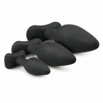 EasyToys Zestaw 3 Anatomicznych Korków Silikonowych Czarnych, różne rozmiary