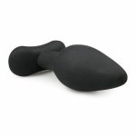 Kiotos Large Plug czarny silikonowy model anatomiczny z szeroką podstawą 13 cm