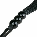 Ouch! Czarna silikonowa biczownica z ergonomicznym uchwytem i pętlą 45 cm