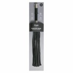 Sinner Gear Długi Flogger ze stalową rękojeścią 70 cm – czarny, syntetyczna skóra