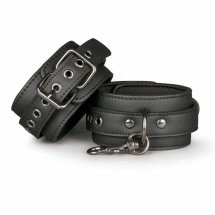 EasyToys Regulowane pasy na kostki z łańcuchem – czarne, 13–30 cm, miękka wyściółka