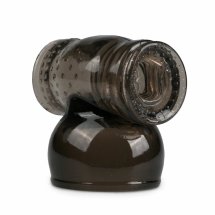 EasyToys Black silikonowa nasadka do masażera wand, czarna, uniwersalny rozmiar, anatomiczny kształt