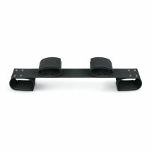 EasyToys Pałąk ograniczający z regulowanymi mankietami – ekoskóra, metal, czarny