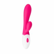 Aurora Vibe model Rabbit – silikonowa maszyna intymna, dwusilnikowa, fioletowa, 10 trybów, splash proof