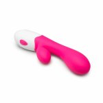 Aurora Vibe model Rabbit – silikonowa maszyna intymna, dwusilnikowa, fioletowa, 10 trybów, splash proof