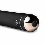 Supreme Vibe Black – elegancki model z 10 trybami wibracji, kompaktowy, czarny, panel różowego złota