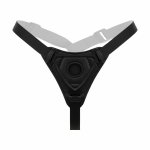 EasyToys Silicone Strap-On Bended Zestaw z Regulowaną Uprzężą i Anatomicznym Modelem, Czarny