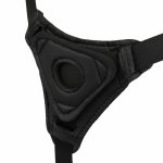 EasyToys Silicone Strap-On Bended Zestaw z Regulowaną Uprzężą i Anatomicznym Modelem, Czarny