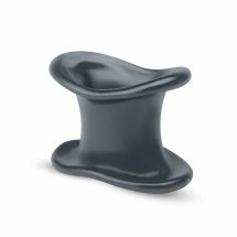 Boners Liquid Silicone – elastyczny anatomiczny pierścień na mosznę, szeroki, czarny