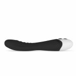 EasyToys Lunar Vibe model silikonowy z żebrowaną powierzchnią, czarny, 10 trybów