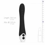 EasyToys Lunar Vibe model silikonowy z żebrowaną powierzchnią, czarny, 10 trybów