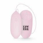 LUV EGG Model Pink wibrujące jajko z pilotem, 12 trybów, silikon medyczny, wodoodporne