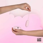 LUV EGG Model Pink wibrujące jajko z pilotem, 12 trybów, silikon medyczny, wodoodporne