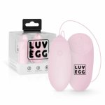 LUV EGG Model Pink wibrujące jajko z pilotem, 12 trybów, silikon medyczny, wodoodporne