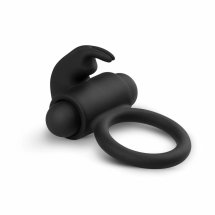 Sway Bunny Vibe Ring – wibrujący pierścień z wymiennym modułem, silikon medyczny, czarny