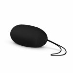 EasyToys XL Jajko Wibrujące z Pilotem Bezprzewodowym, czarny, 10 trybów, silikon