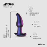 Hueman Asteroid – Wibrujący korek analny z rotacyjnymi kulkami, silikonowy, pilot