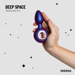 Hueman Deep Space – Wibrujący korek silikonowy, 10 trybów, czarny, anatomiczny