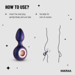 Hueman Deep Space – Wibrujący korek silikonowy, 10 trybów, czarny, anatomiczny