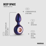 Hueman Deep Space – Wibrujący korek silikonowy, 10 trybów, czarny, anatomiczny