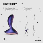 Hueman Intergalactic – Zdalnie sterowany silikonowy wibrator analny, 10 trybów, fioletowy