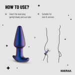 Hueman Meteoroid – Anatomiczna wtyczka analna z systemem obrotowym i pilotem, fioletowa